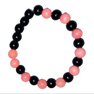 Black and pink beaded bracelet!